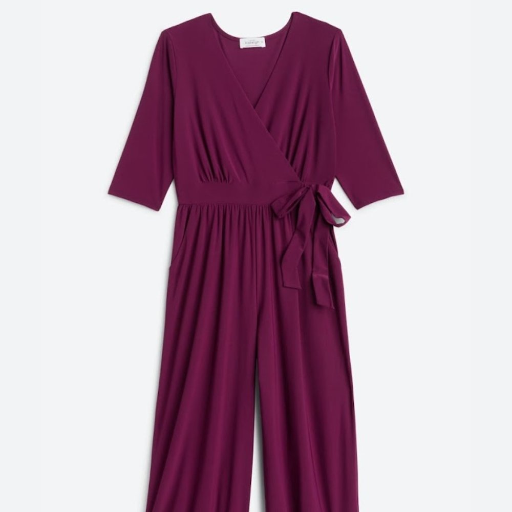 KAILEIGH Burgundy Alisse Jumpsuit
